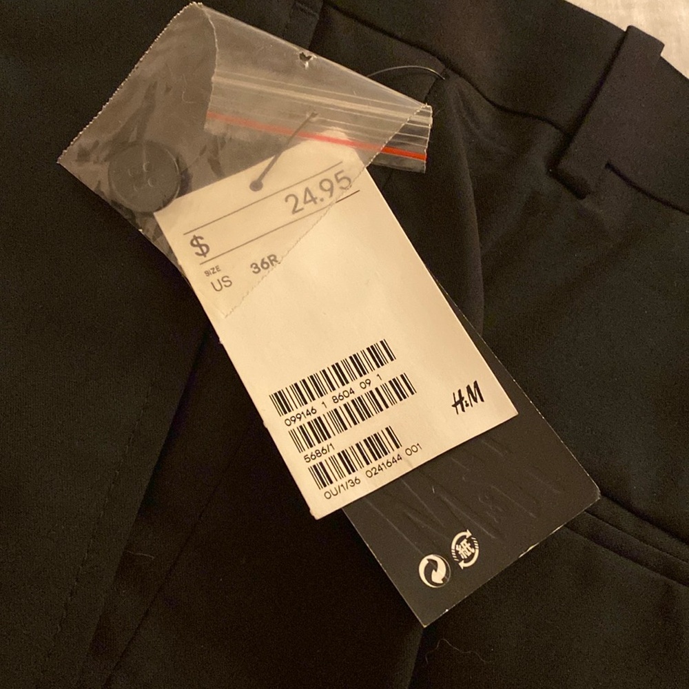 H&M men’s suit pants-black 36R